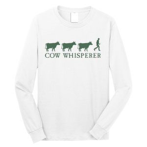 Cow Whisperer Funny Farmer Farming Lovers Outfit Long Sleeve Shirt