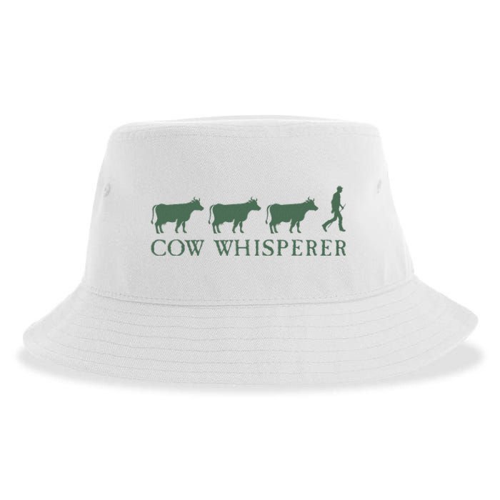 Cow Whisperer Funny Farmer Farming Lovers Outfit Sustainable Bucket Hat