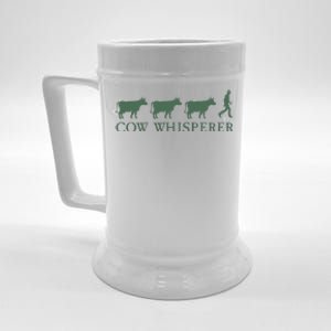 Cow Whisperer Funny Farmer Farming Lovers Outfit Beer Stein