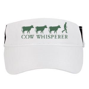 Cow Whisperer Funny Farmer Farming Lovers Outfit Adult Drive Performance Visor