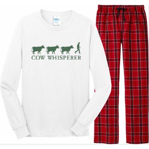 Cow Whisperer Funny Farmer Farming Lovers Outfit Long Sleeve Pajama Set