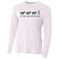 Cow Whisperer Funny Farmer Farming Lovers Outfit Cooling Performance Long Sleeve Crew