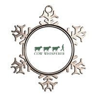 Cow Whisperer Funny Farmer Farming Lovers Outfit Metallic Star Ornament