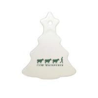 Cow Whisperer Funny Farmer Farming Lovers Outfit Ceramic Tree Ornament