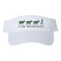 Cow Whisperer Funny Farmer Farming Lovers Outfit Valucap Bio-Washed Visor