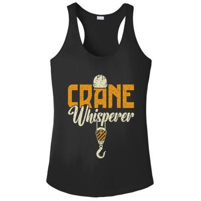 Crane Whisperer Funny Crane Operator Ladies PosiCharge Competitor Racerback Tank