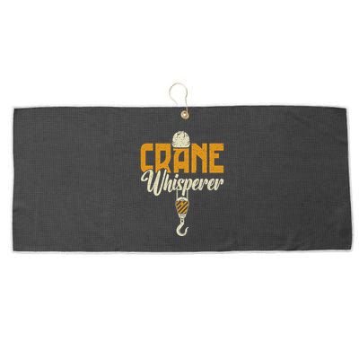 Crane Whisperer Funny Crane Operator Large Microfiber Waffle Golf Towel