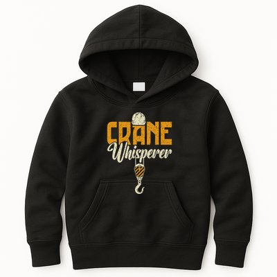 Crane Whisperer Funny Crane Operator Kids Hoodie