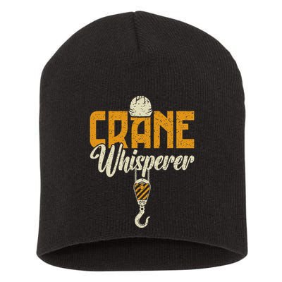 Crane Whisperer Funny Crane Operator Short Acrylic Beanie