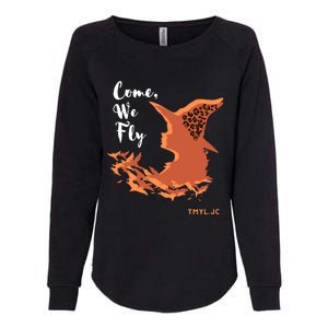 Come We Fly Witch Leopard Halloween Graphic Gift Womens California Wash Sweatshirt