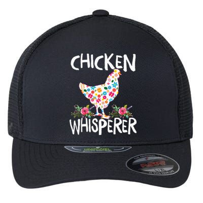 Chicken Whisperer Funny Chicken Tee for farmers Flexfit Unipanel Trucker Cap