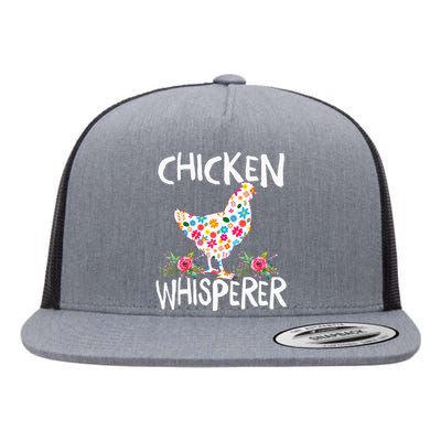 Chicken Whisperer Funny Chicken Tee for farmers Flat Bill Trucker Hat