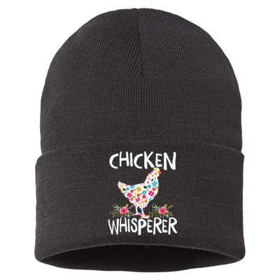 Chicken Whisperer Funny Chicken Tee for farmers Sustainable Knit Beanie