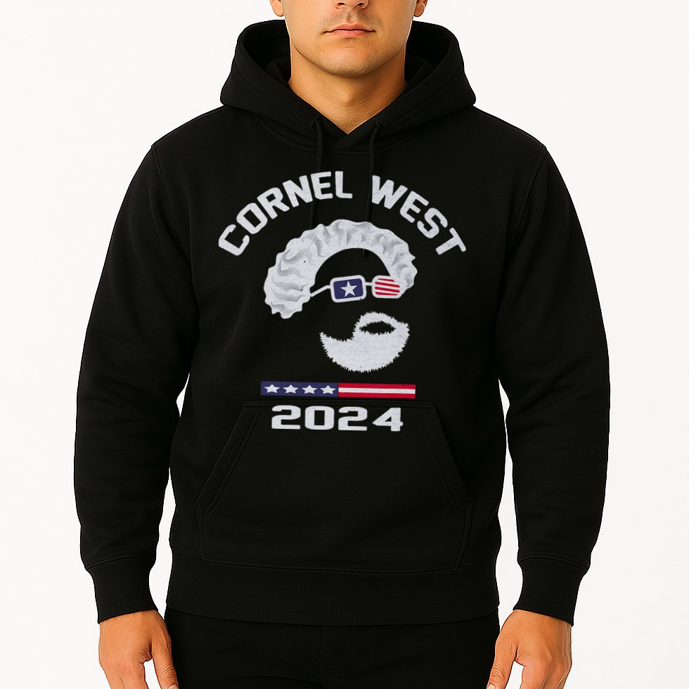 Cornel West for President 2024 Portrait Cornel West 253 Hoodie