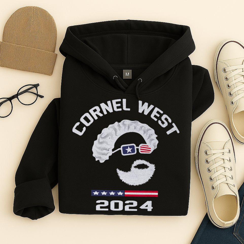 Cornel West for President 2024 Portrait Cornel West 253 Hoodie