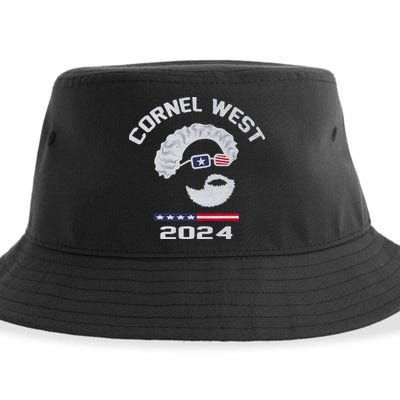 Cornel West for President 2024 Portrait Cornel West 253 Sustainable Bucket Hat
