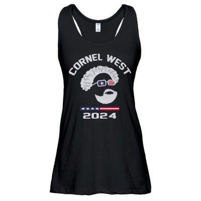 Cornel West for President 2024 Portrait Cornel West 253 Ladies Essential Flowy Tank