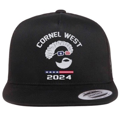 Cornel West for President 2024 Portrait Cornel West 253 Flatbill Hat