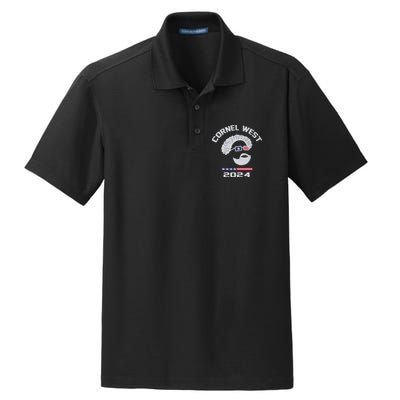 Cornel West for President 2024 Portrait Cornel West 253 Dry Zone Grid Polo