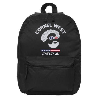 Cornel West for President 2024 Portrait Cornel West 253 16 in Basic Backpack