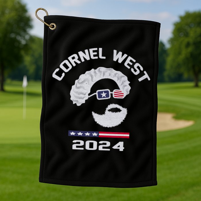 Cornel West for President 2024 Portrait Cornel West 253 Golf Towel