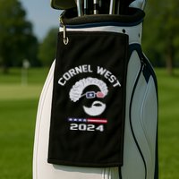 Cornel West for President 2024 Portrait Cornel West 253 Golf Towel