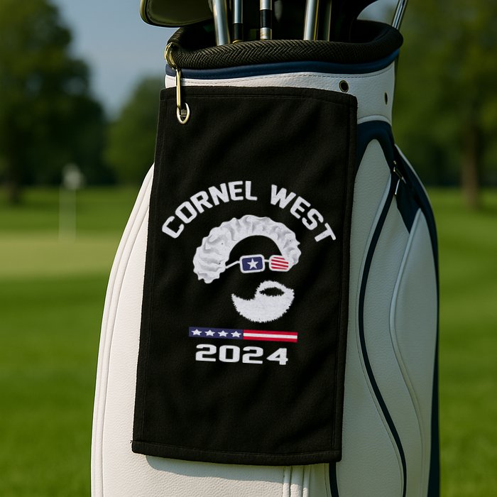 Cornel West for President 2024 Portrait Cornel West 253 Golf Towel