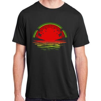 Cool Watermelon For  Tropical Sunset Fruit Summer Adult ChromaSoft Performance T-Shirt