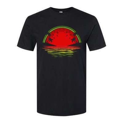 Cool Watermelon For  Tropical Sunset Fruit Summer Softstyle CVC T-Shirt