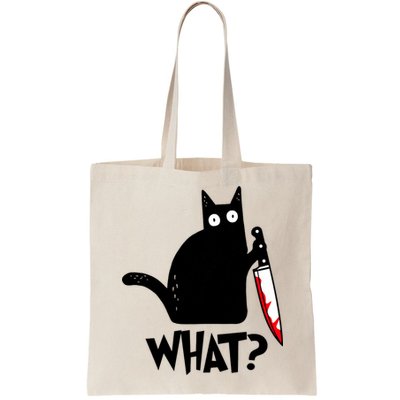 Cat What? Funny Black Cat Murderous Cat With Knife Bag
