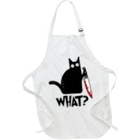 Cat What? Funny Black Cat Murderous Cat With Knife Apron