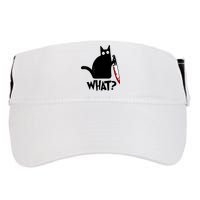 Cat What? Funny Black Cat Murderous Cat With Knife Adult Drive Performance Visor