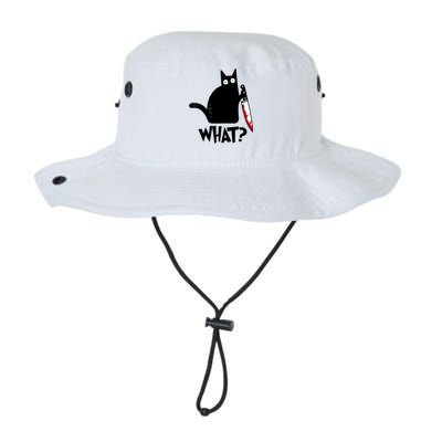 Cat What? Funny Black Cat Murderous Cat With Knife Bucket Hat