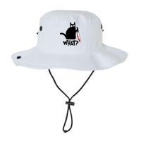 Cat What? Funny Black Cat Murderous Cat With Knife Bucket Hat