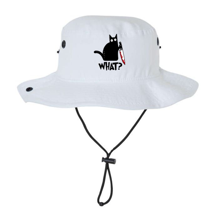 Cat What? Funny Black Cat Murderous Cat With Knife Bucket Hat