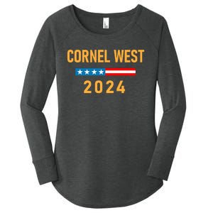 Cornel West For President Cornel West 2024 Women's Perfect Tri Tunic Long Sleeve Shirt