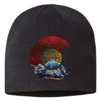 Colorado With Flag Themed Mountain Sustainable Beanie