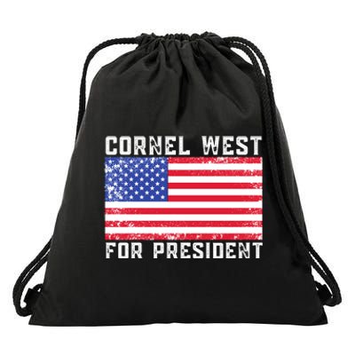 Cornel West For President 2024 Cornel West 2024 Drawstring Bag