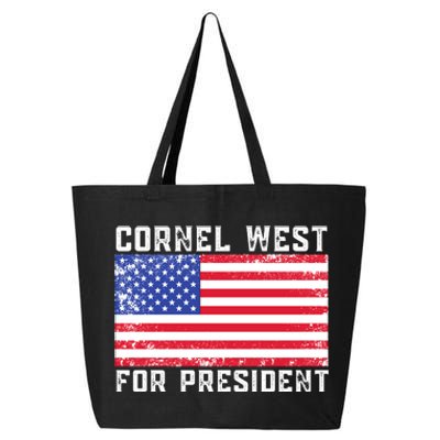 Cornel West For President 2024 Cornel West 2024 25L Jumbo Tote