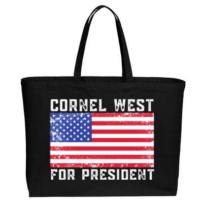 Cornel West For President 2024 Cornel West 2024 Cotton Canvas Jumbo Tote