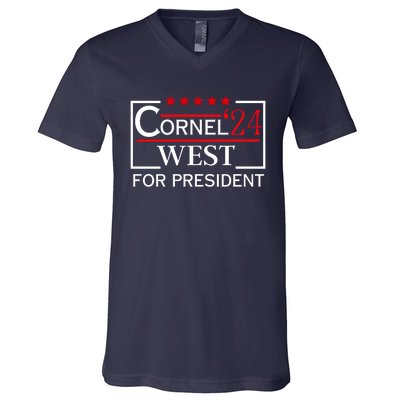 Cornel West For President 2024 V-Neck T-Shirt