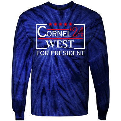 Cornel West For President 2024 Tie-Dye Long Sleeve Shirt