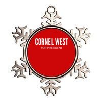 Cornel West For President 2024 Cornel West 2024 Metallic Star Ornament