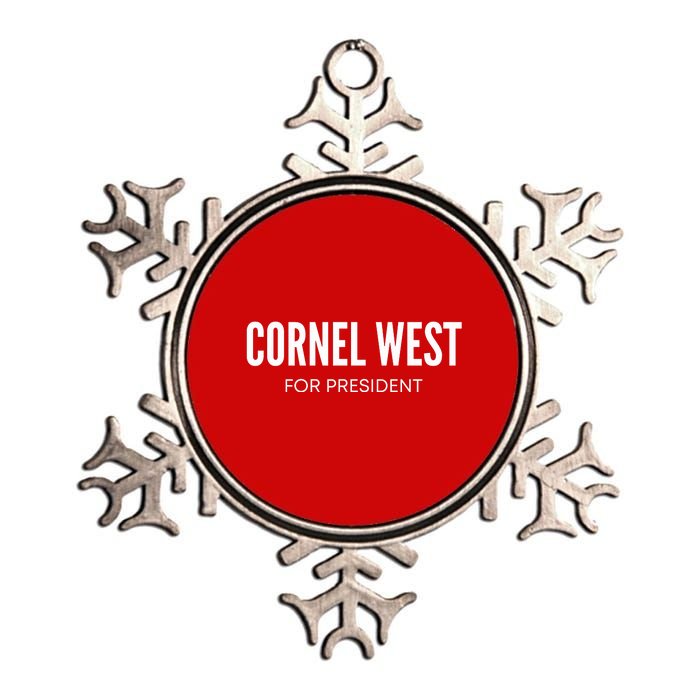 Cornel West For President 2024 Cornel West 2024 Metallic Star Ornament