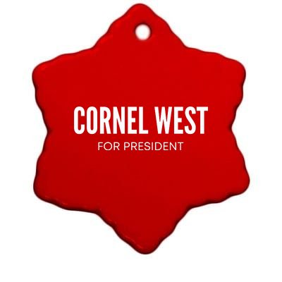 Cornel West For President 2024 Cornel West 2024 Ceramic Star Ornament