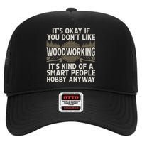 Cool Woodworking For Men Women Woodworker Wood Carver High Crown Mesh Back Trucker Hat