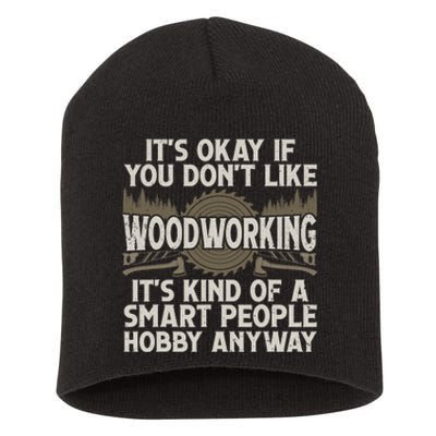 Cool Woodworking For Men Women Woodworker Wood Carver Short Acrylic Beanie