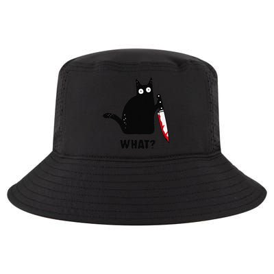 Cat What Funny Black Cat  Murderous Cat With Knife (1) Cool Comfort Performance Bucket Hat