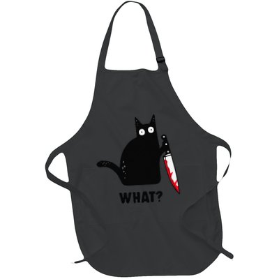Cat What Funny Black Cat  Murderous Cat With Knife (1) Apron