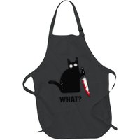 Cat What Funny Black Cat  Murderous Cat With Knife (1) Apron
